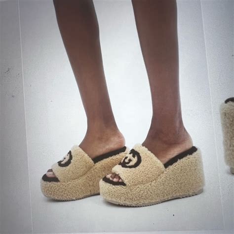 gucci sherpa slides|Gucci ladies slides.